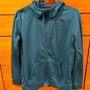Nike Womens Dri-Fit Full Zip Hoodie. Size Small in Teal Green Color.